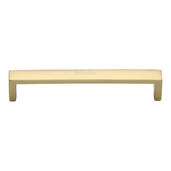 C4520 160-PB • 160 x 168 x 28mm • Polished Brass • Heritage Brass Wide Metro Cabinet Pull Handle